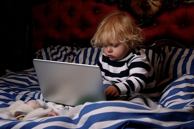Home internet kindertijd computer kinderen laptop leren kind online technologie