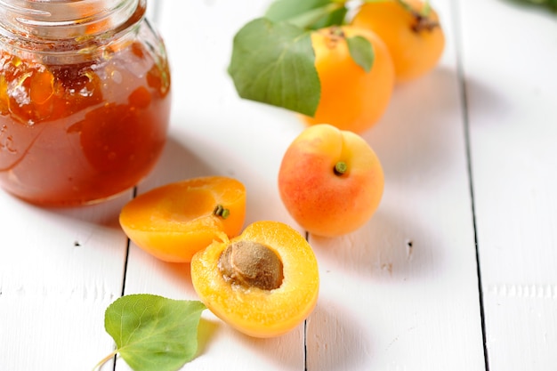 Photo home made apricot jam