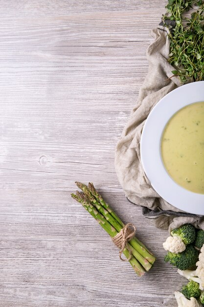 Home made asparagus soup