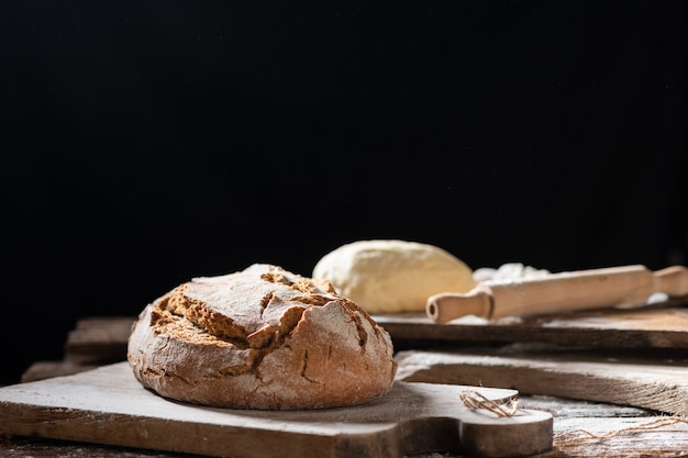 Home made bread close up