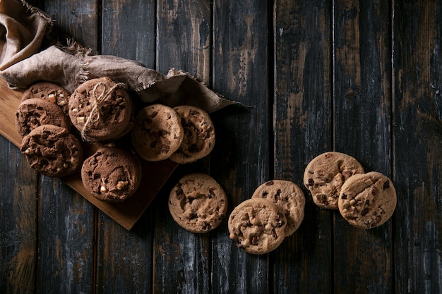 Photo home made chocolate drops cookies