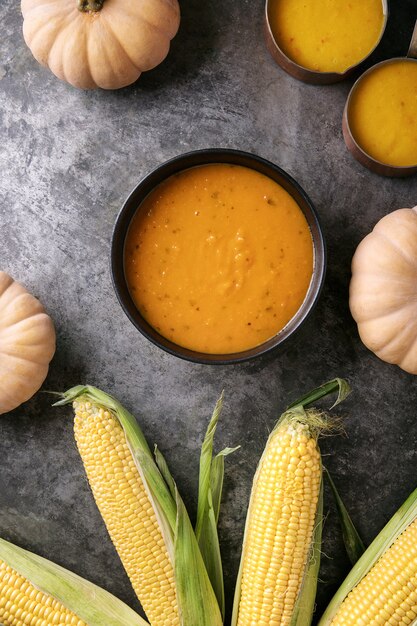 Home made pumpkin cream soup