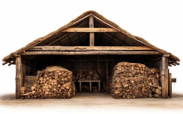 Photo home made wood drying kiln isolated on transparent background