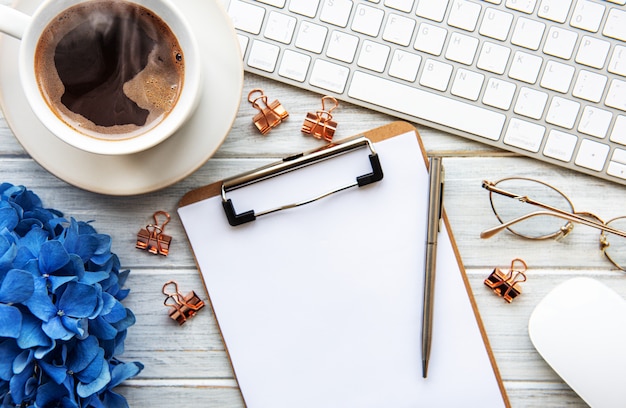 Home office desk workspace