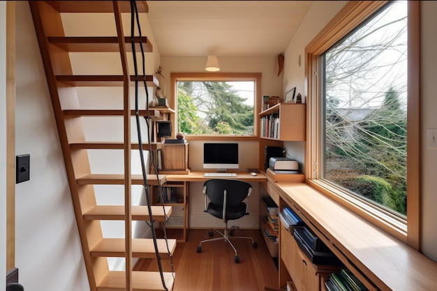 Photo home office second floor generate ai