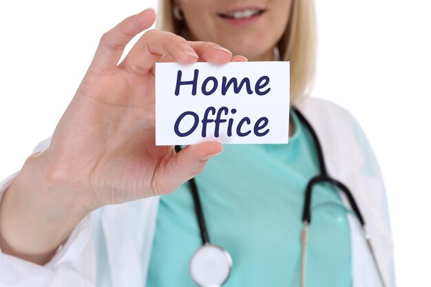 Home office work working corona virus coronavirus disease\
female woman doctor healthy health