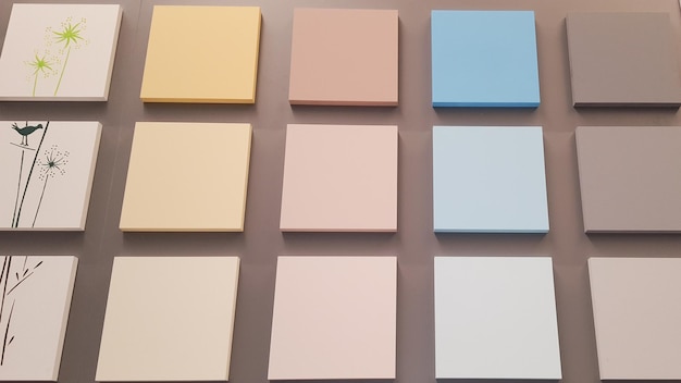 home renovate and interior design example of paint shade for home decoration displayed at the diy store sample materials design for interior