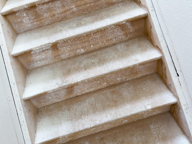 Home renovation in progress staircase awaiting new flooring