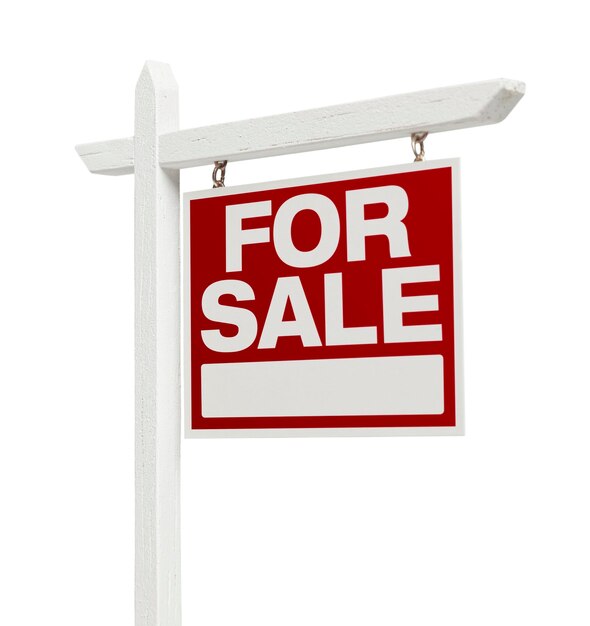 Home For Sale Real Estate Sign with Clipping Path