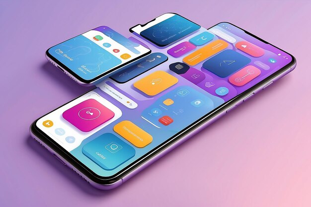 Photo home screen concept illustration