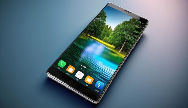 Photo home screen concept smartphone