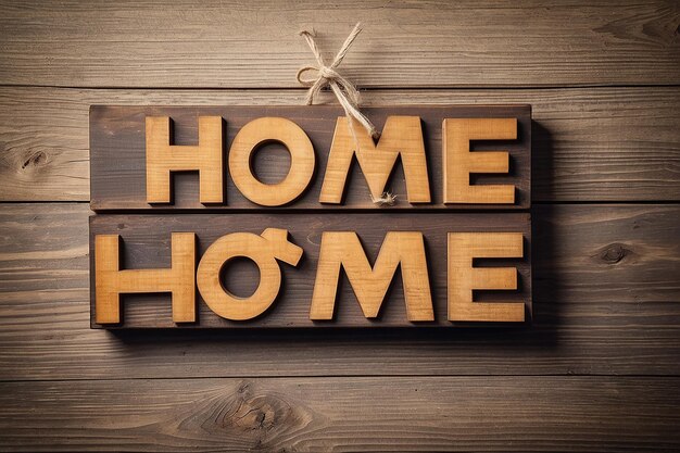 Foto home sweet home testo in legno su sfondo vintage con spazio per la copia