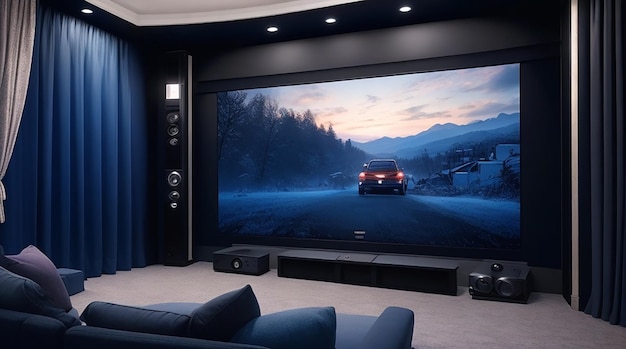 A home theater with AIgenerated movie soundtracks