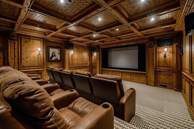 Home theater with state of the art audio and visual systems