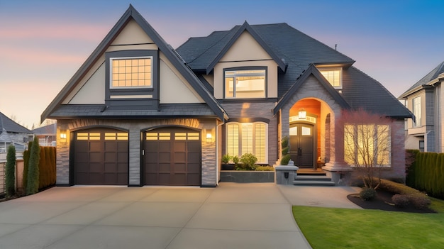 A home with a garage door that says " homeowners need a home inspection ".