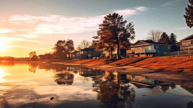 A home with a lake view