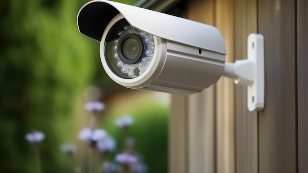 Premium Photo | Home with security camera cctv cameras installed Generative  Ai