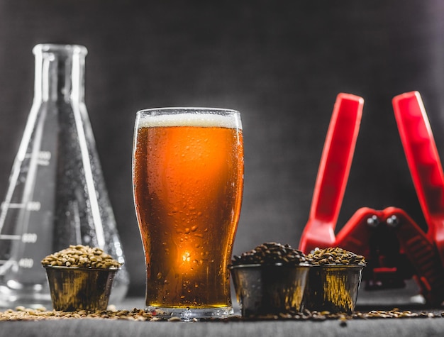 Homebrew Honey Brown Beer Verschillende gerst- en brouwapparatuur