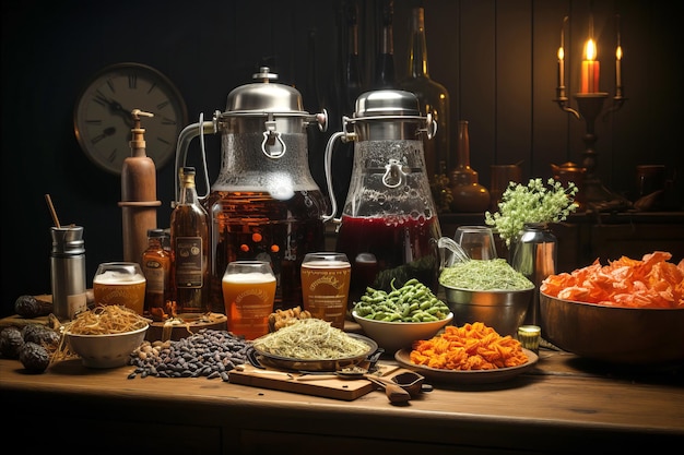 Foto homebrewingproces brouwerijapparatuur en -installaties