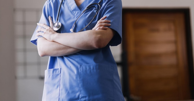 Homecare nursing service and elderly people cardiology healthcare Close up of young hispanic female doctor nurse check mature caucasian man patient heartbeat using stethoscope during visit