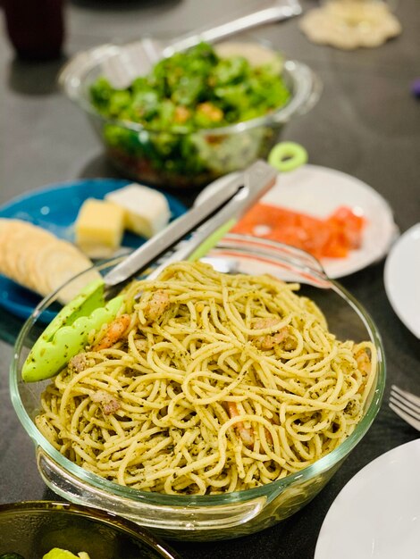 自家製のパスタ