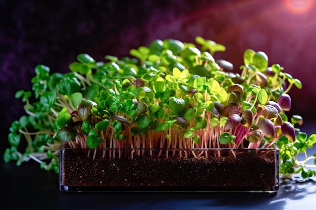 Homegrown Microgreens 신선함과 풍미의 상자 생성 AI