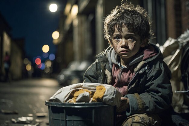 Photo homeless child