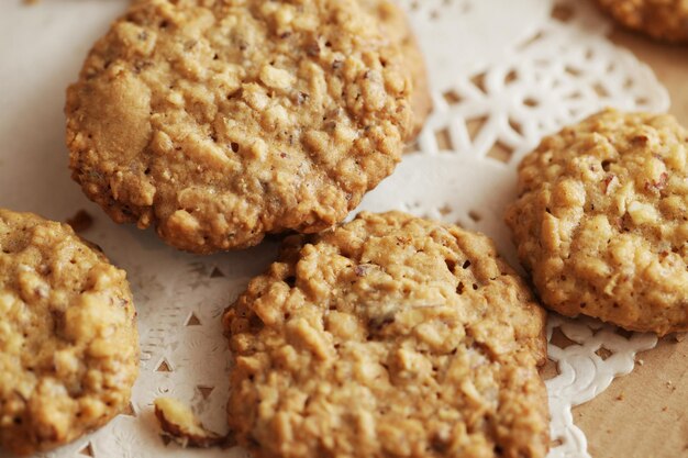 Photo homemade almond cookies