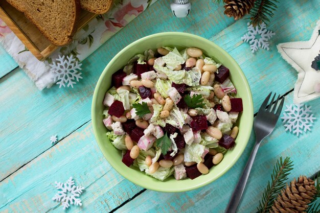 Homemade appetizer on a festive Christmas table