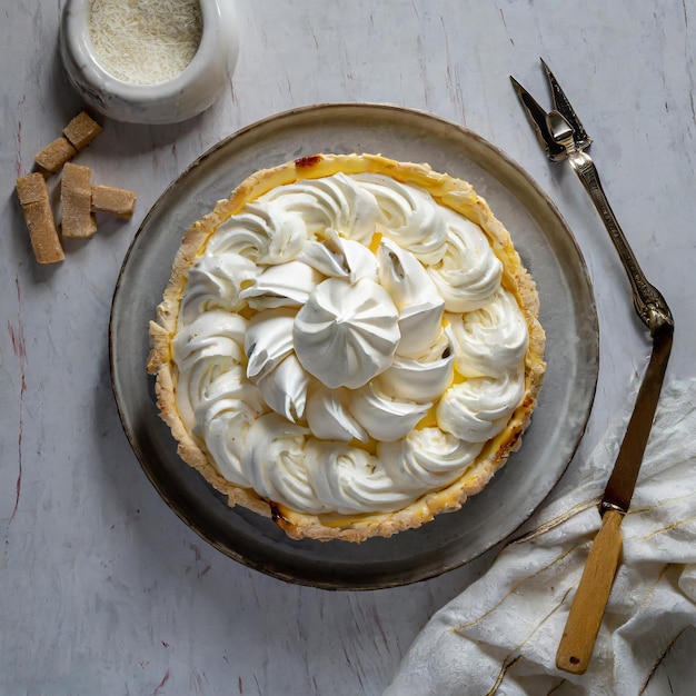 Photo homemade apple pie with fresh apples on a white kitchen table top view flat lay thanksgiving tradit