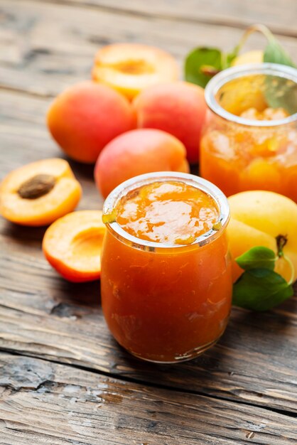 Homemade apricot jam