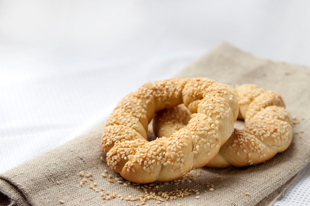 homemade bagels with sesame