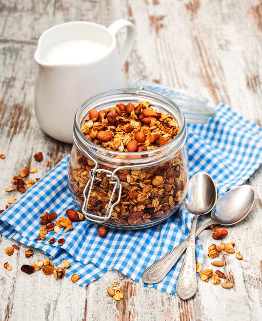 Homemade baked granola