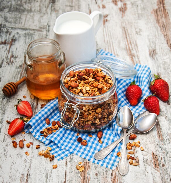 Homemade baked granola