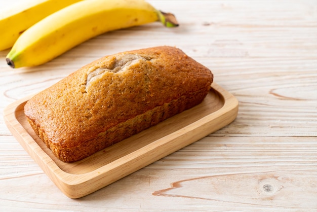 Photo homemade banana bread sliced