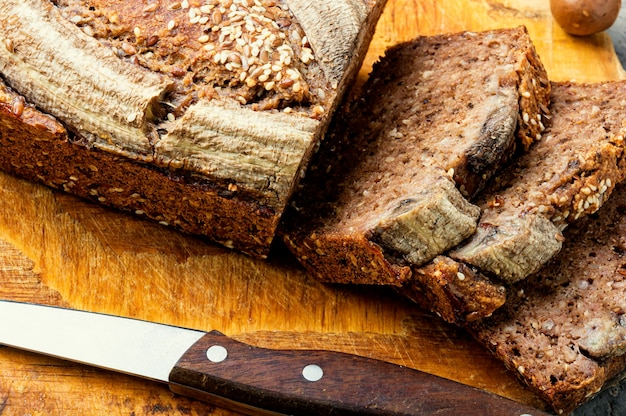 Homemade banana bread.