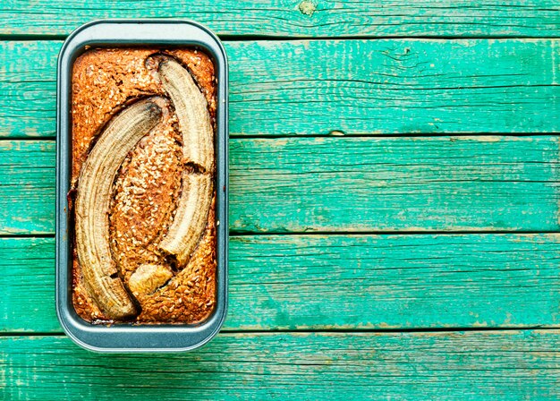 Homemade banana bread.