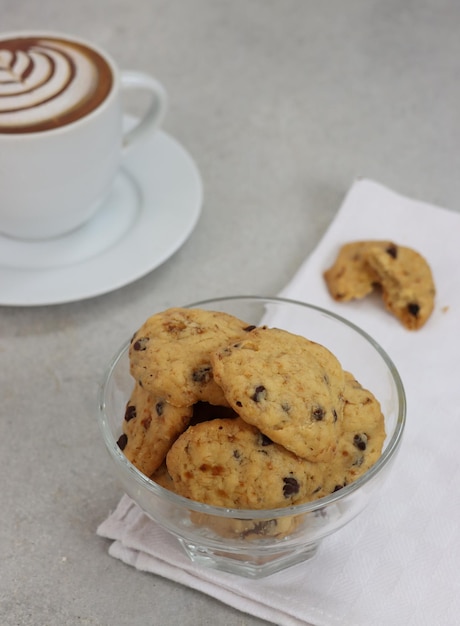 Homemade banana cookies made with banana and choco chips