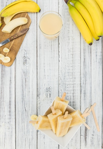 Homemade Banana Popsicles