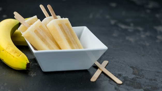 Homemade Banana Popsicles