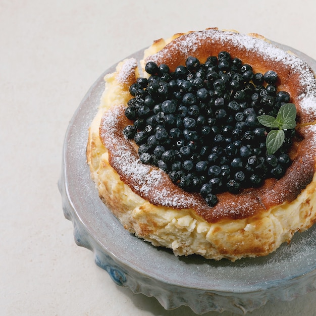 Foto cheesecake morbida al forno ai mirtilli fatta in casa san sebastian