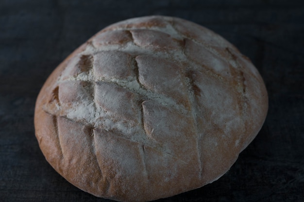 homemade bread roll with patterns