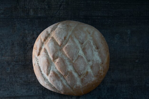 homemade bread roll with patterns