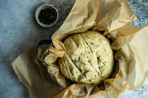 Homemade bread on the table