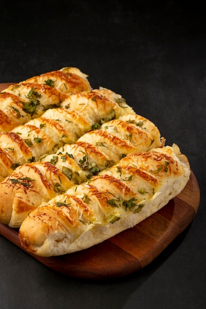 Homemade bread with parmesan cheese