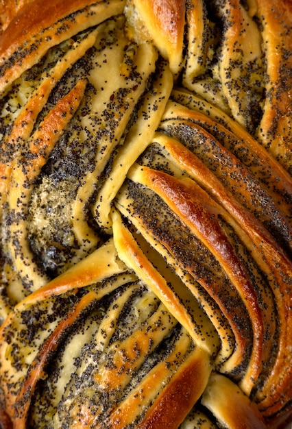 Homemade bread with poppy seeds