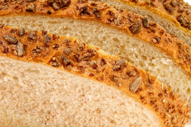 Homemade bread with sesame and sunflower seeds