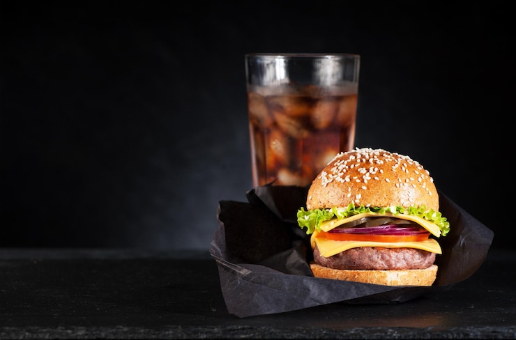 Photo homemade burger