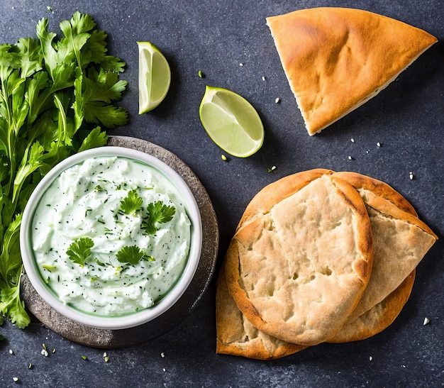 Homemade cacik Caciki Tzatziki yogurt dish