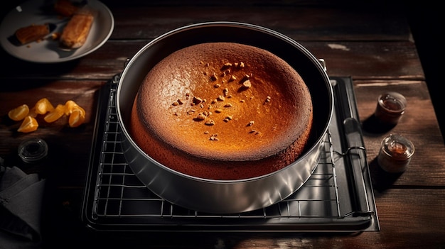 Foto la torta casalinga viene preparata e cotta